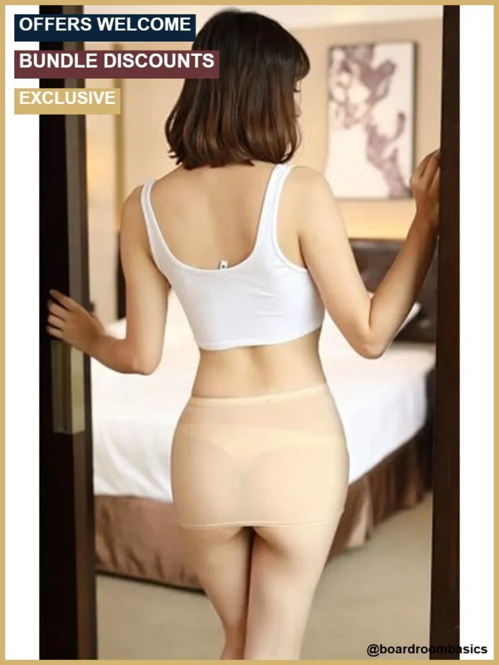 Women's Sexy Sheer Micro Mini Bodycon Skirt, Ice Silk, See Through, Stretchy